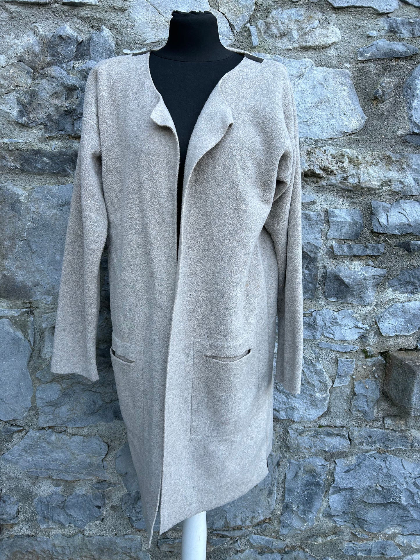 Beige fleece coat uk 12