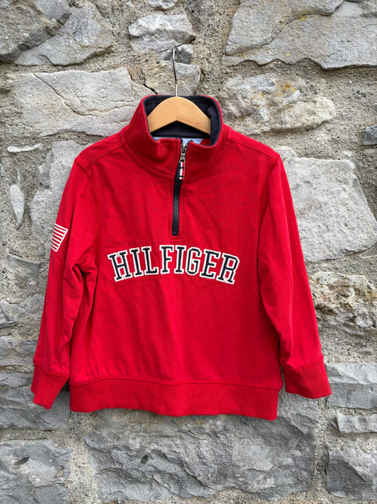 TH 1/2 zip sweatshirt with a Varsity logo  4y (104cm)