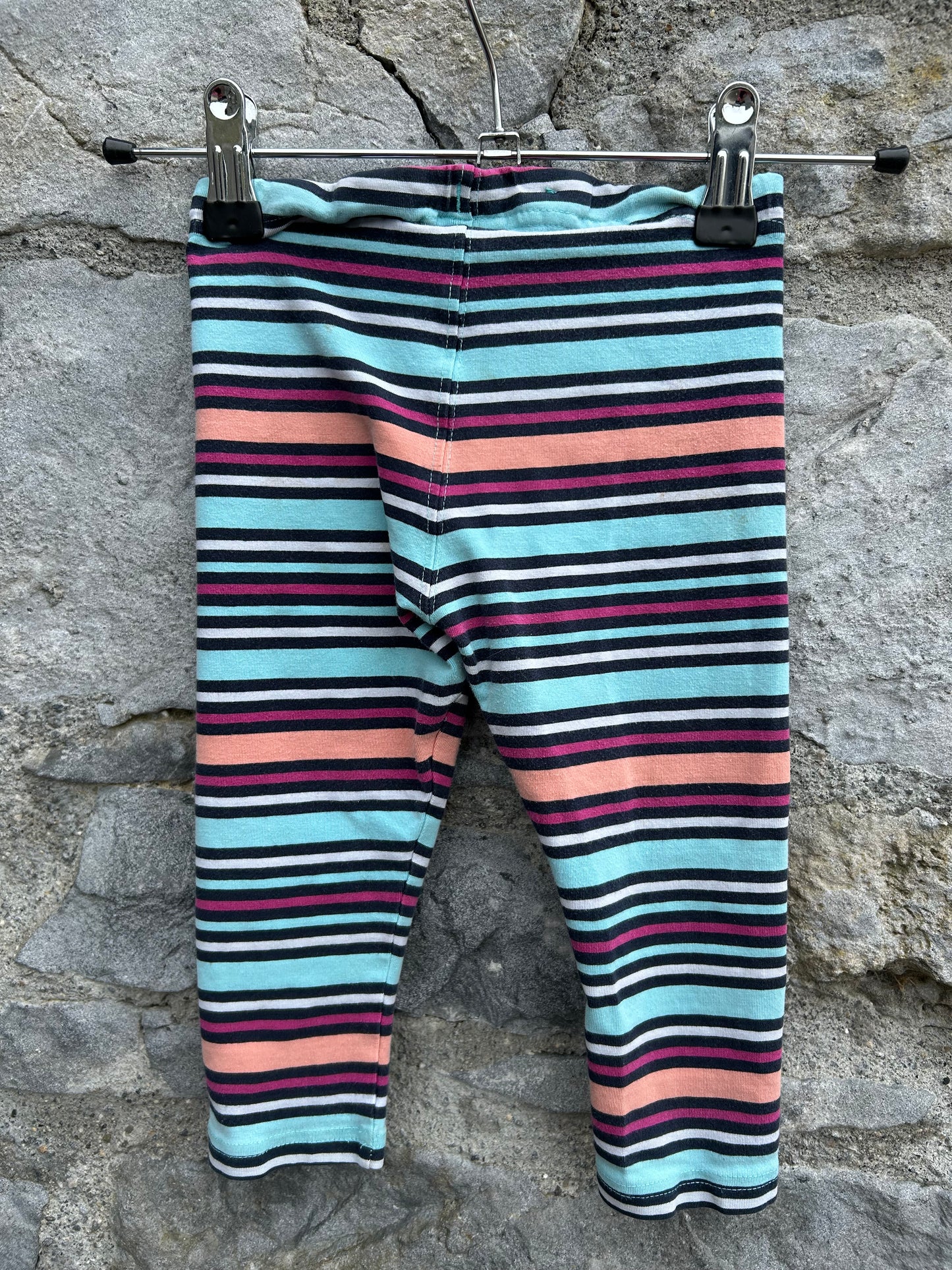 PoP Blue stripy leggings   12-18m (80-86cm)