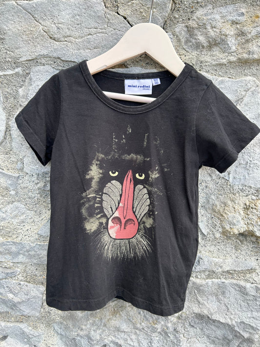 Monkey black T-shirt   3-4y (98-104cm)