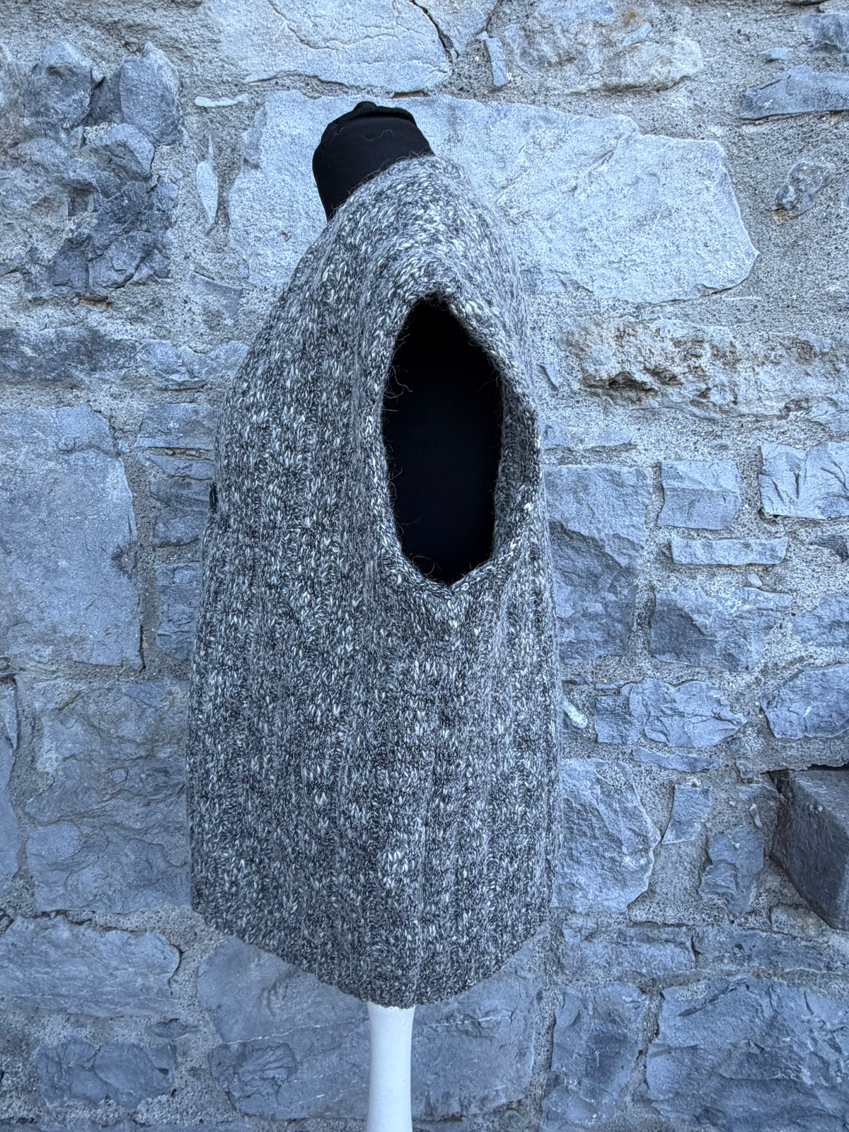 90s melange grey gilet XL