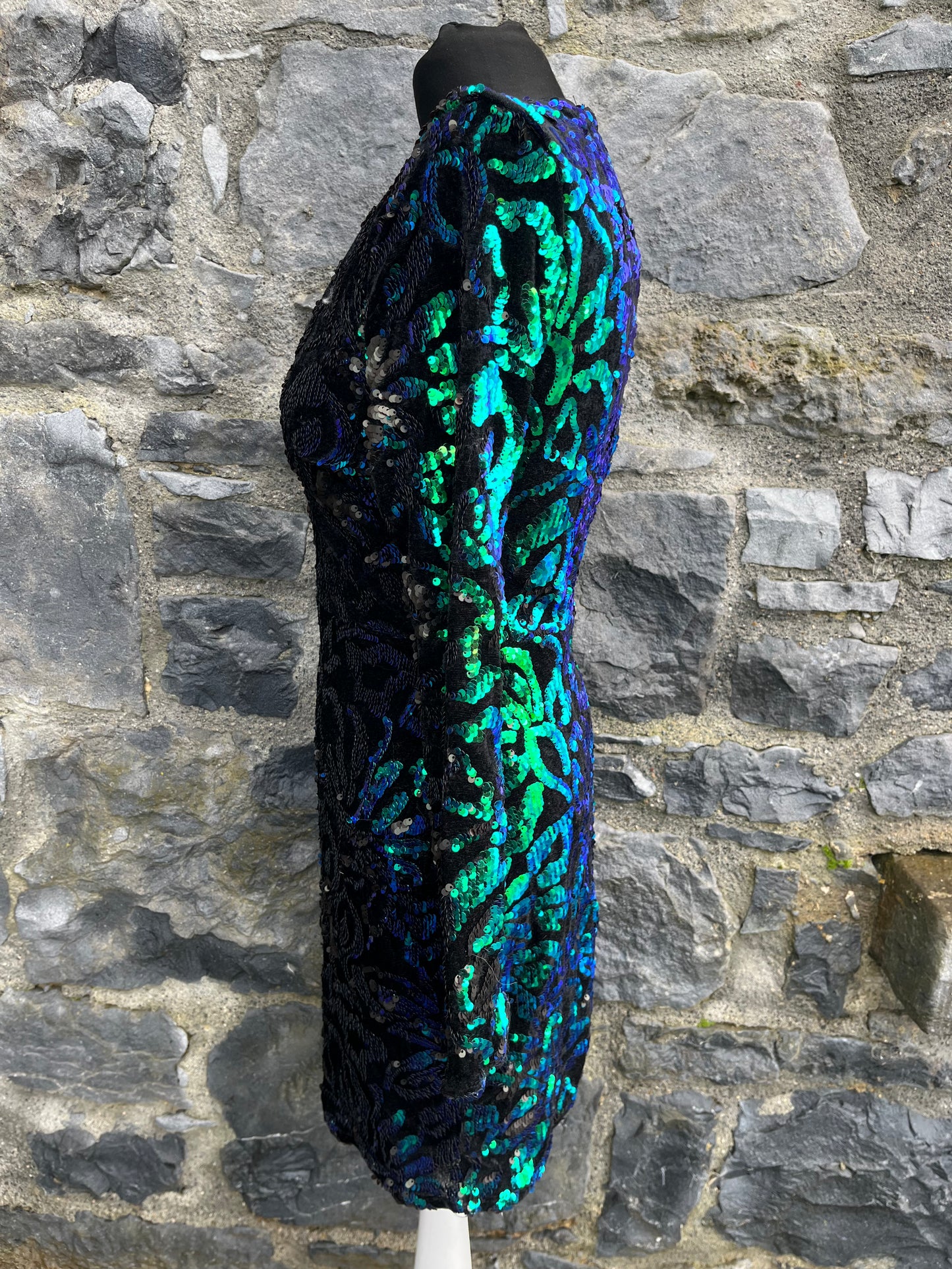 Green sequin dress uk 8-10