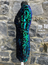 Load image into Gallery viewer, Green sequin dress uk 8-10
