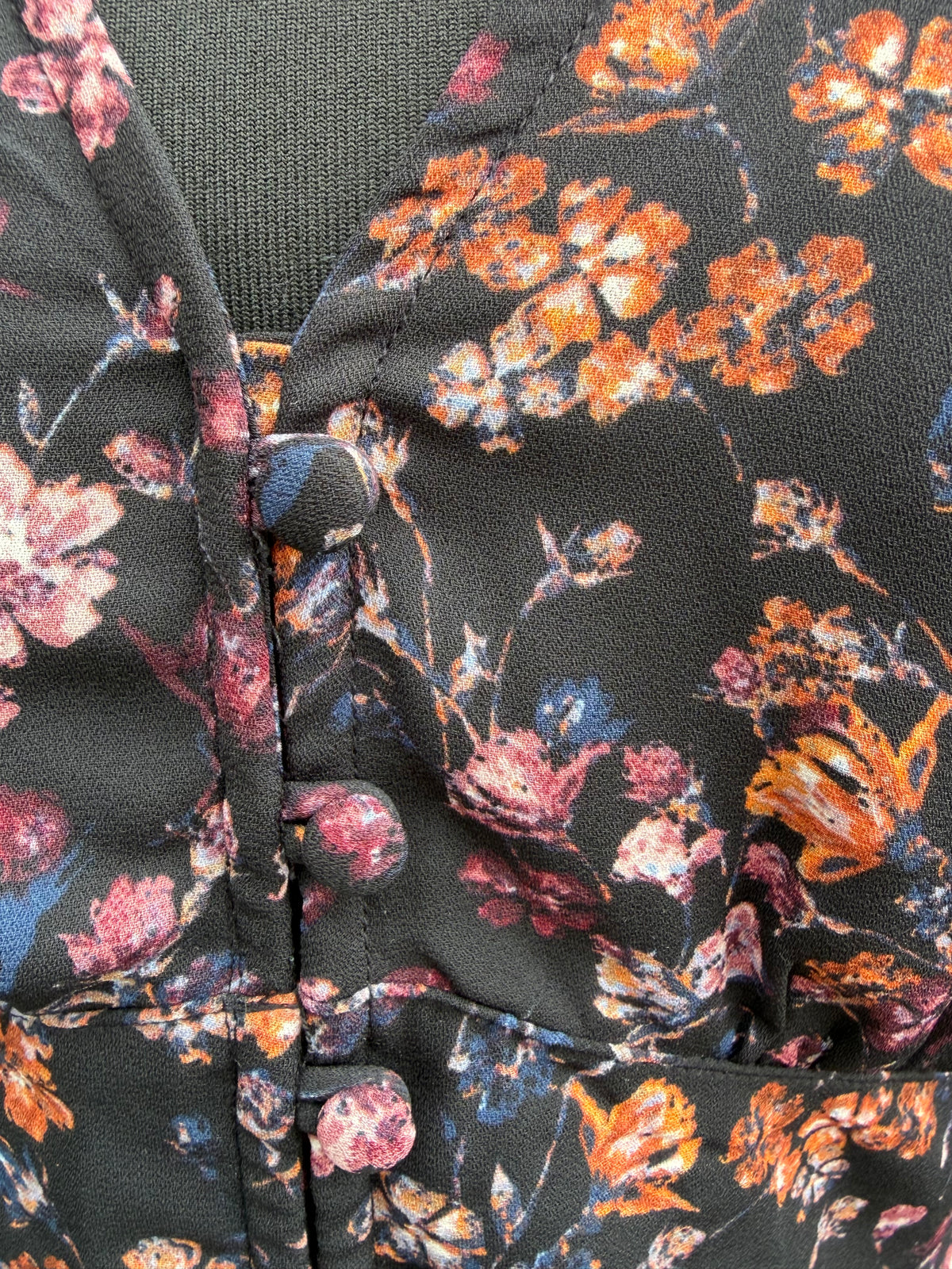 Black floral mini dress uk 8-10