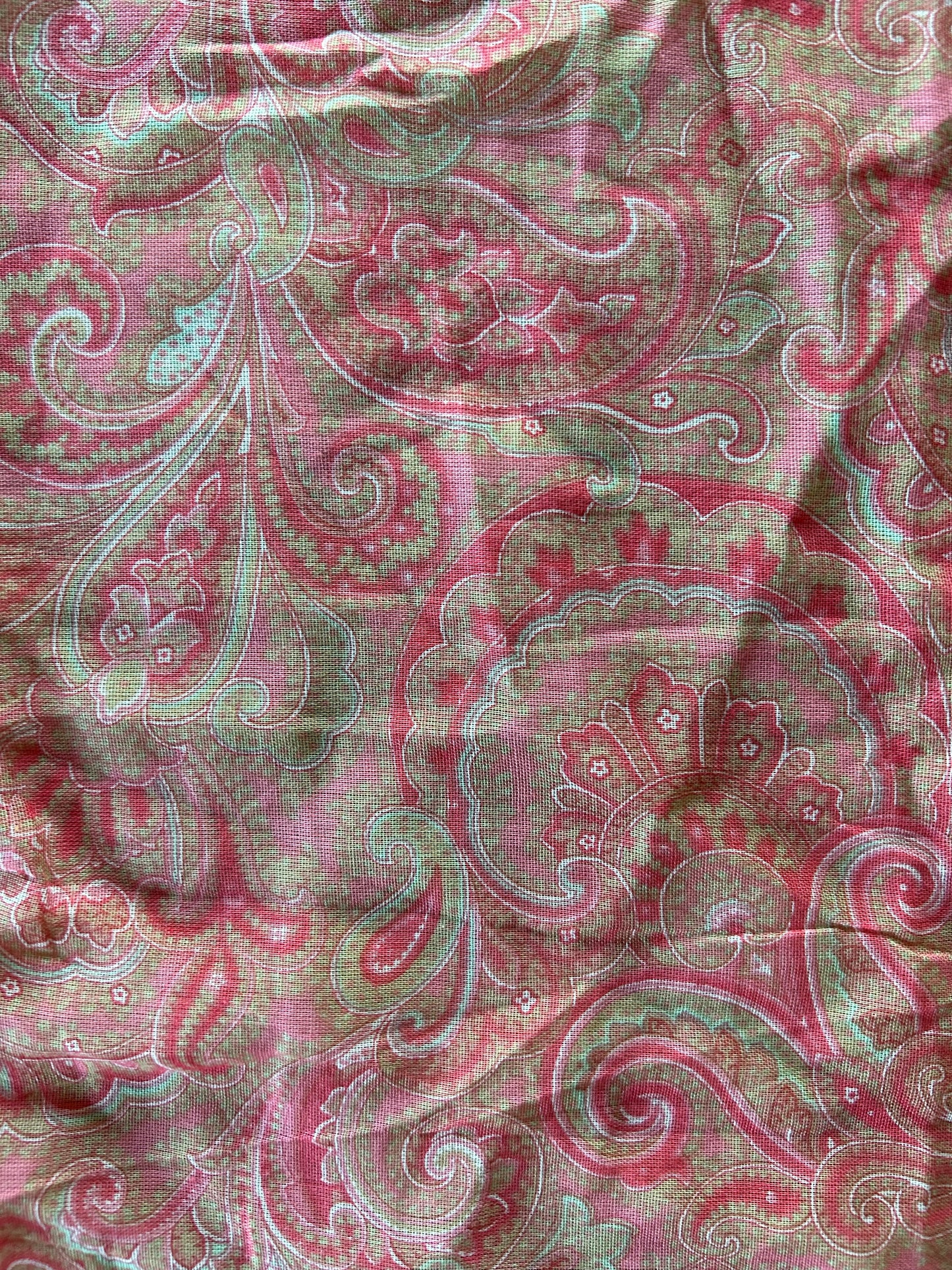 Peach paisley scarf