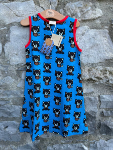 Raccoon blue play dress   3-4y (98-104cm)