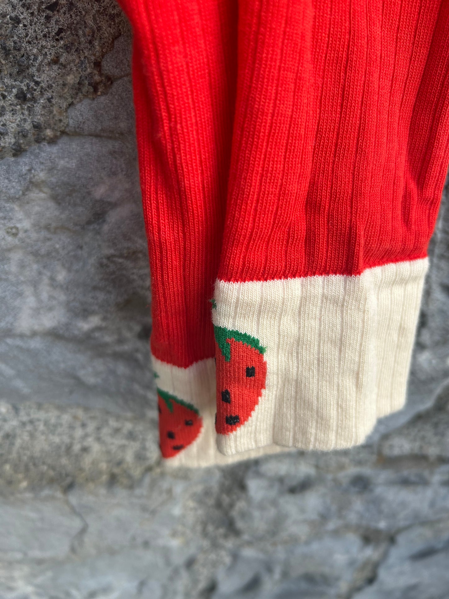 Red footless tights  10y (140cm)