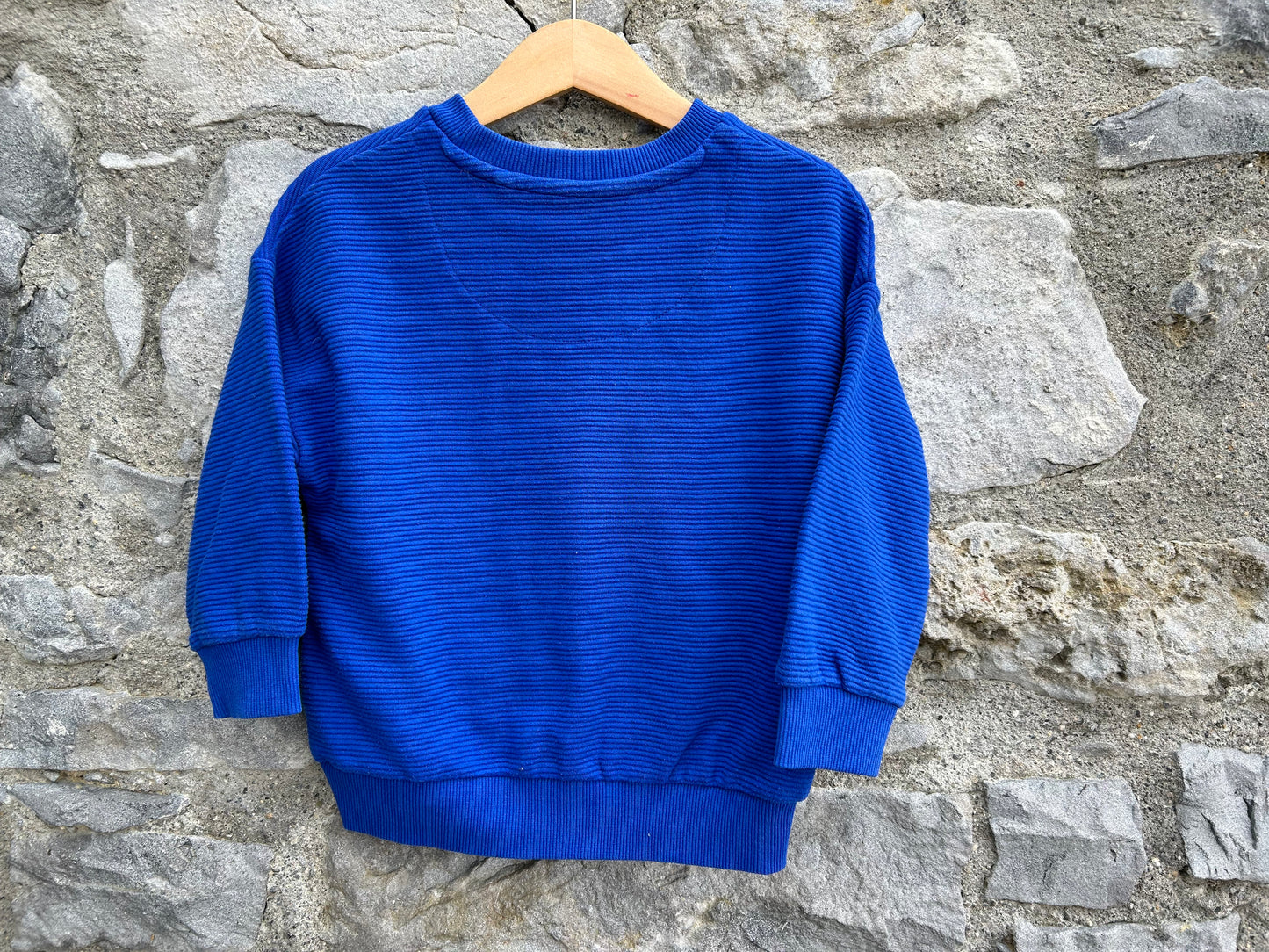 Blue ribbed sweatshirt  18-24m (86-92cm)