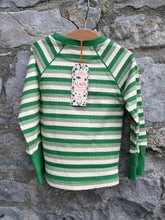 Load image into Gallery viewer, Green stripy top  2y (92cm)
