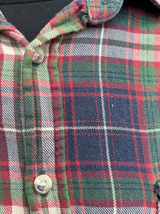 Green&maroon check shirt S/M
