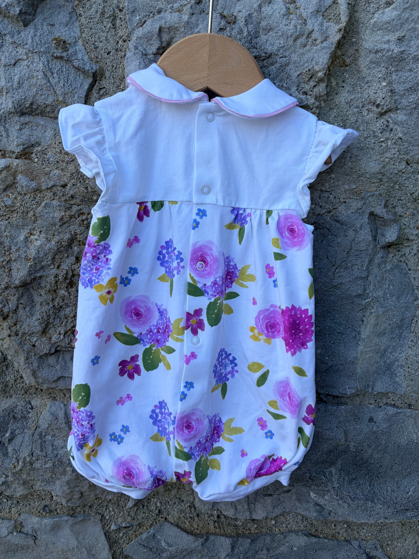 Pink flowers rompers  3-6m (62-68cm)
