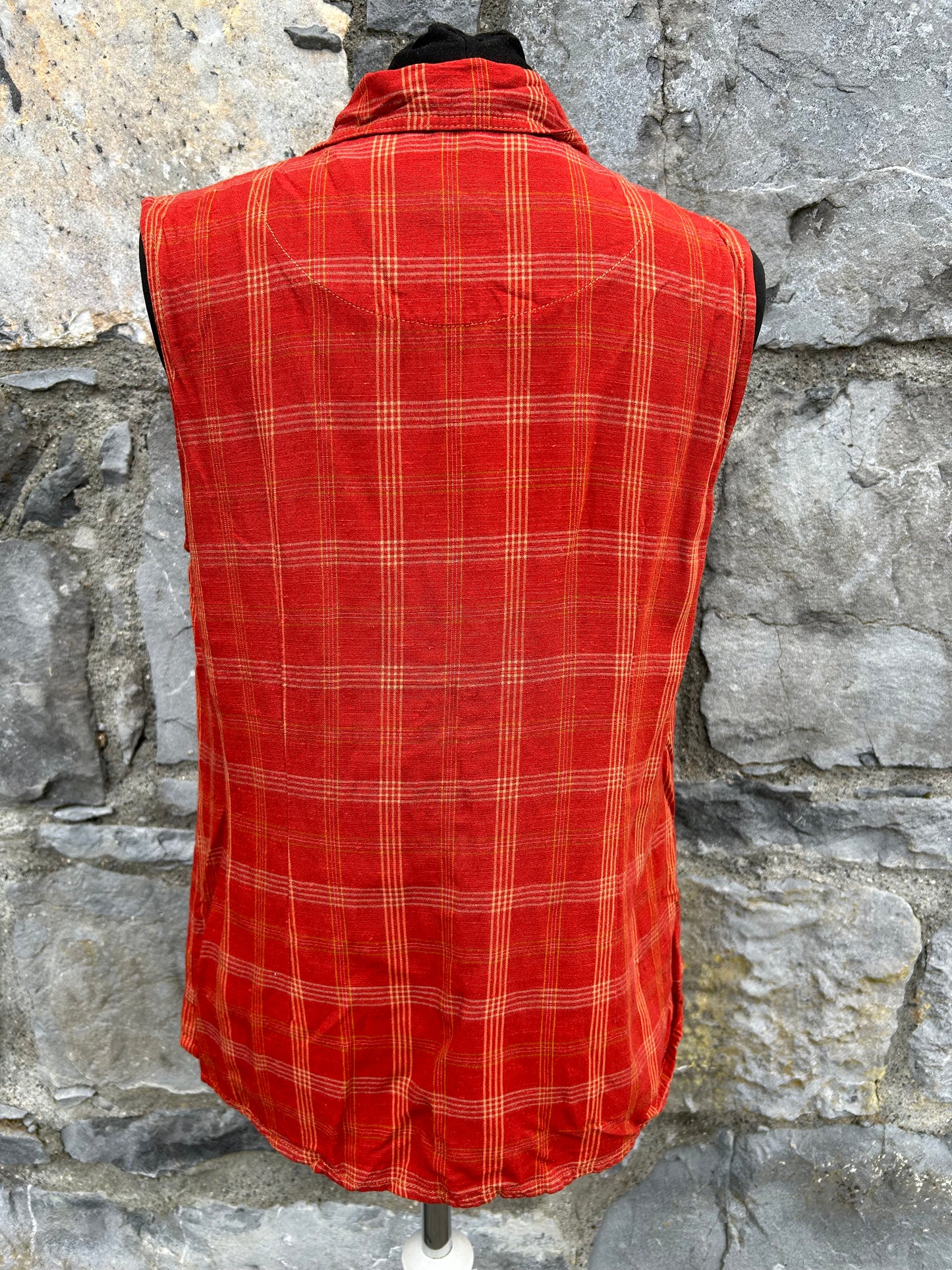 90s Rusty check sleeveless shirt  uk 10-12