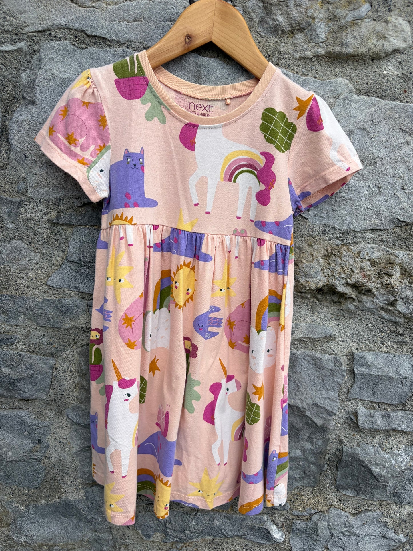 Unicorns pink dress 3-4y (98-104cm)