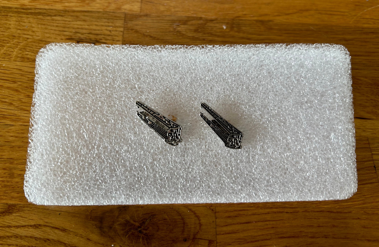 Space ship cufflinks