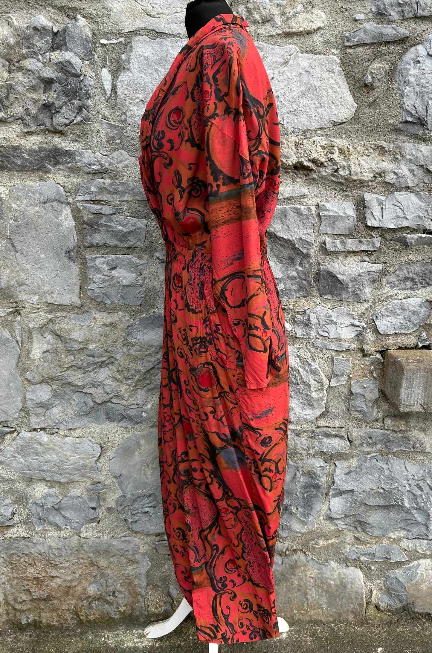 80s rusty abstract jumpsuit uk 12-14