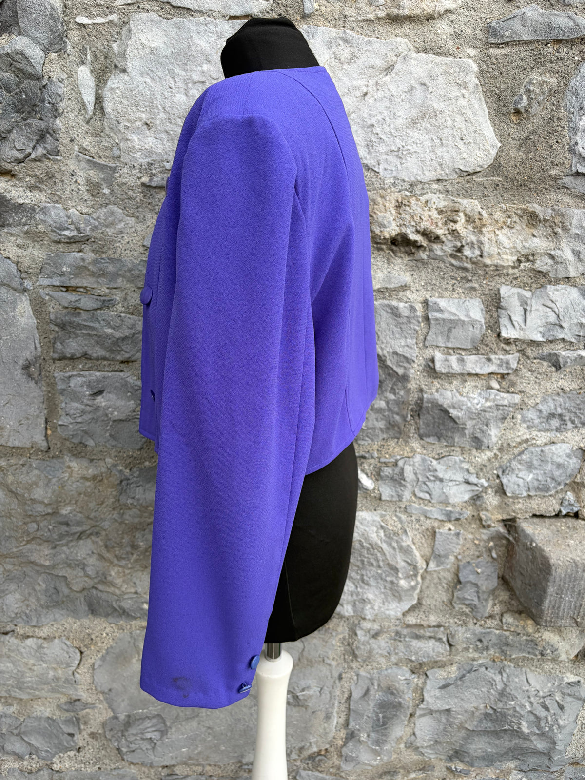 80s short purple jacket uk 12