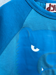 Angry bear blue top  3-4y (98-104cm)