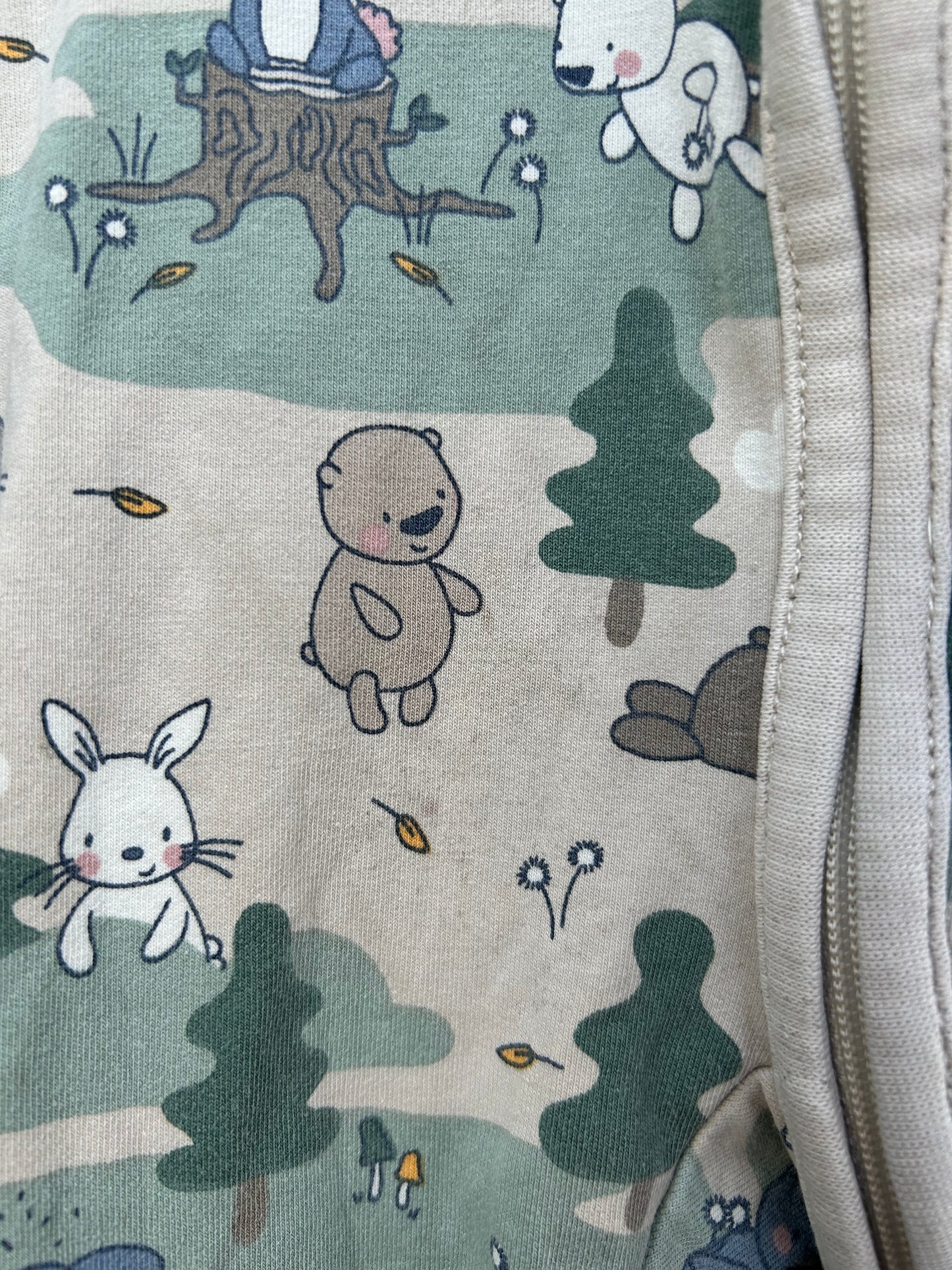 Pop woodland animals hooded onesie  0-1m (50-56cm)
