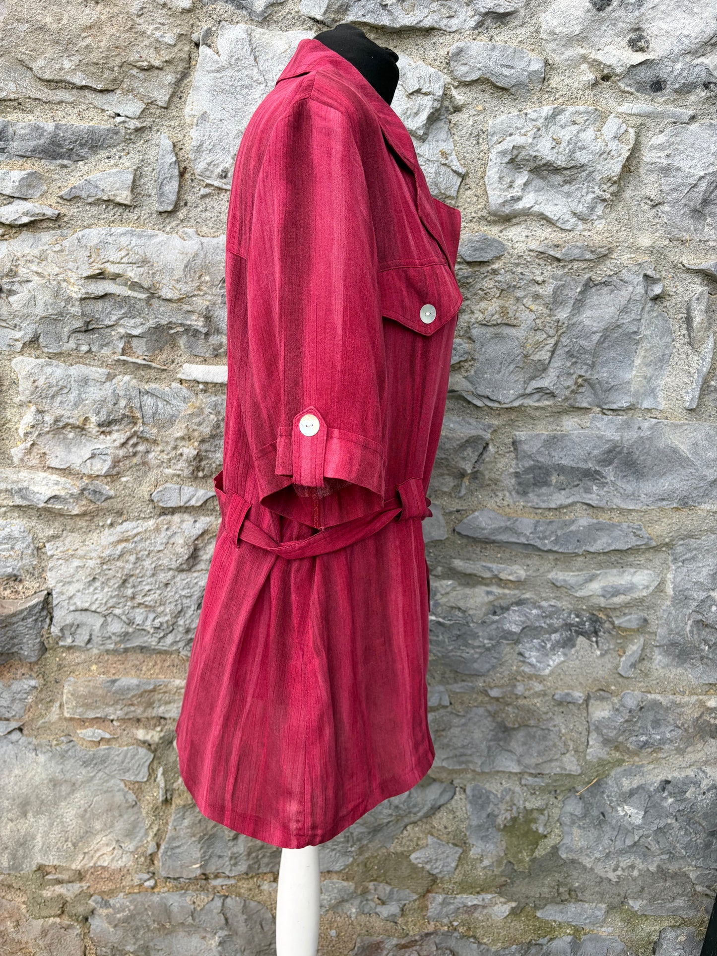 80s red stripy jacket 12-14