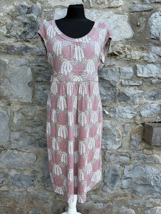Margot botanical print brown dress uk 12