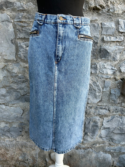 80s denim Pencil skirt uk 10