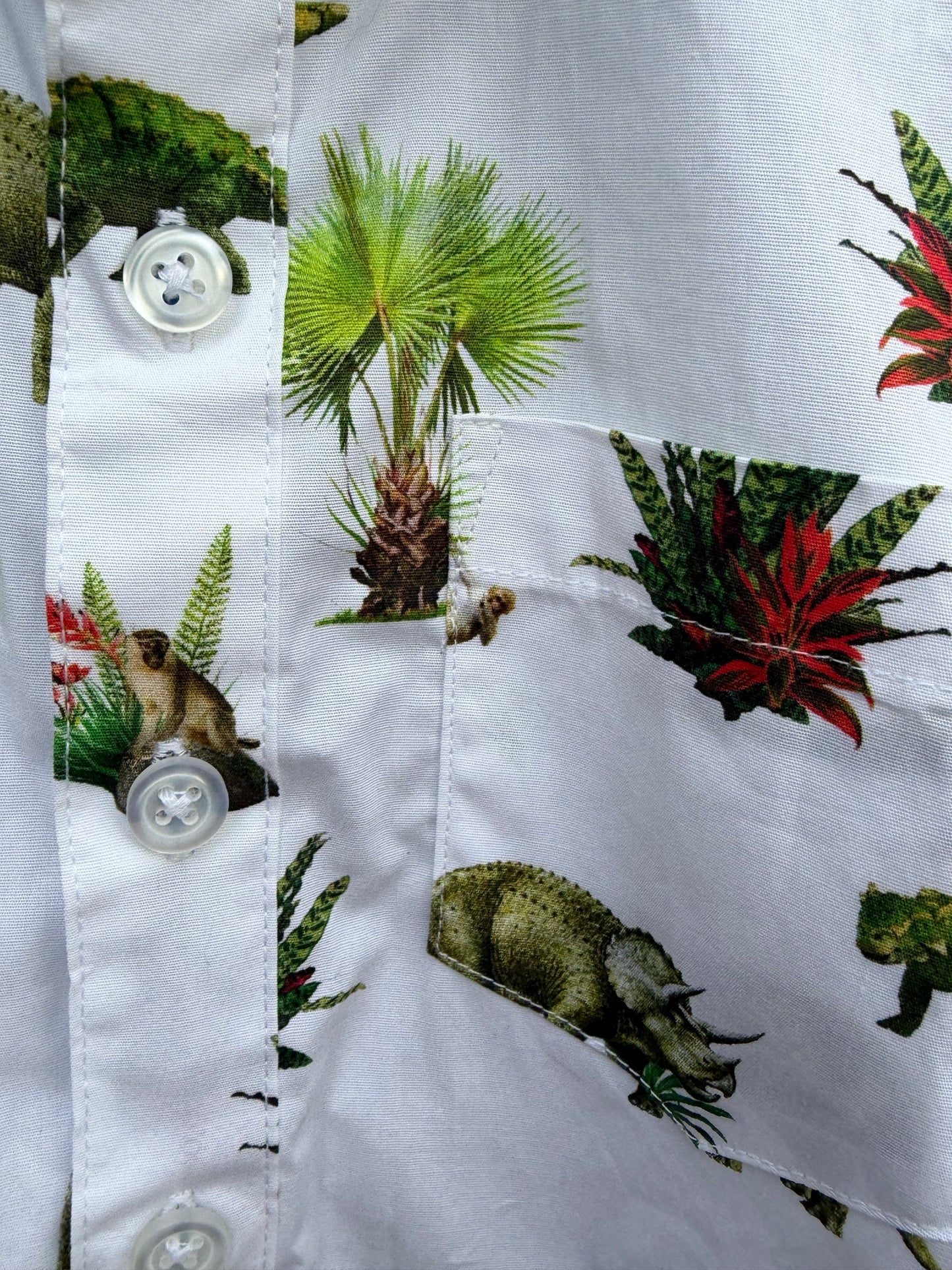 Dinosaurs white shirt  8y (128cm)