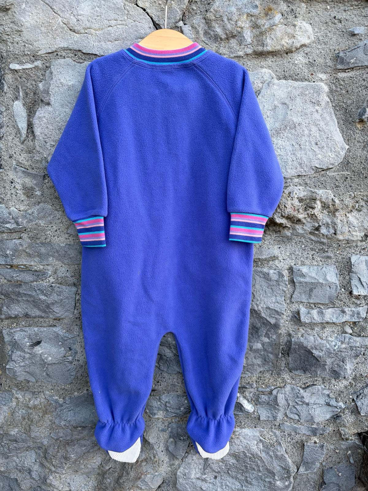 Y2K blue fleece onesie  18-24m (86-92cm)