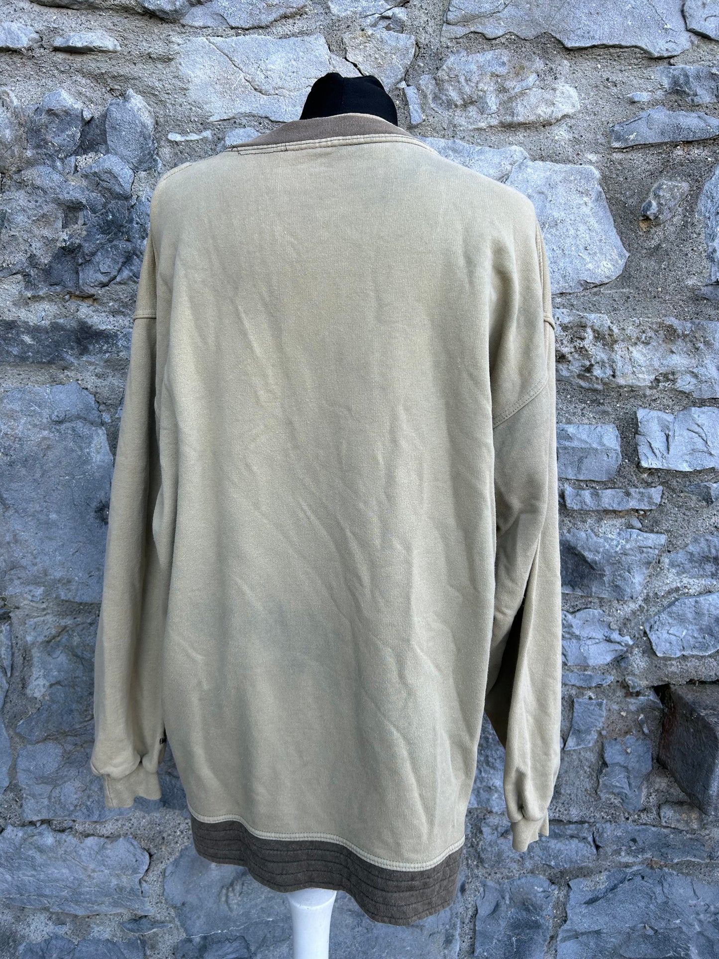 90s beige sweatshirt Large