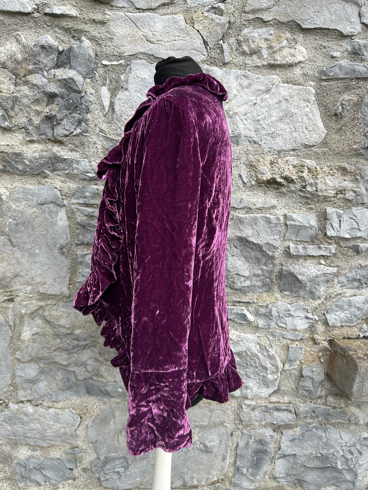Y2K purple crushed velvet jacket uk 8-10