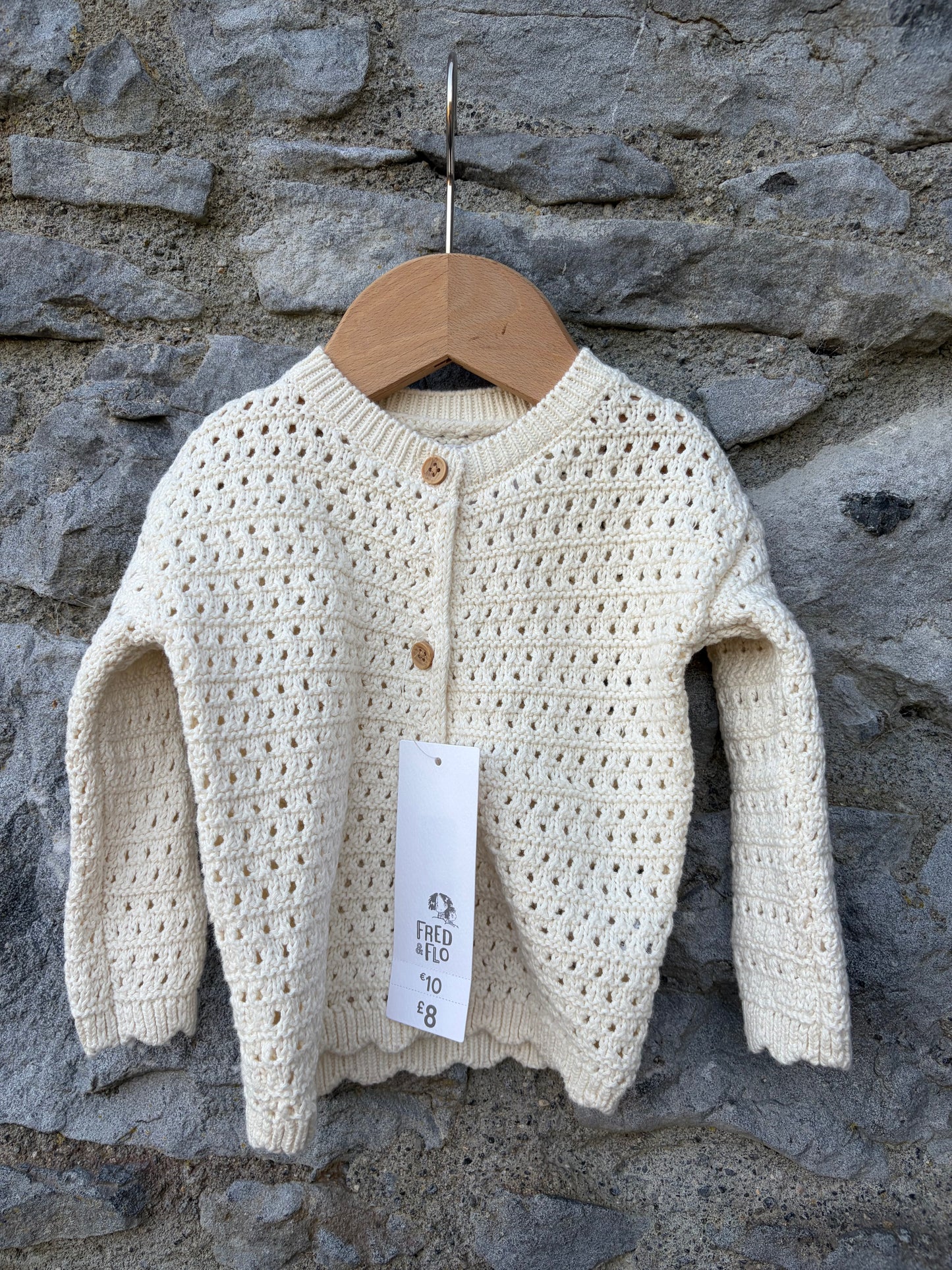 Ivory pointelle cardigan  6-9m (68-74cm)