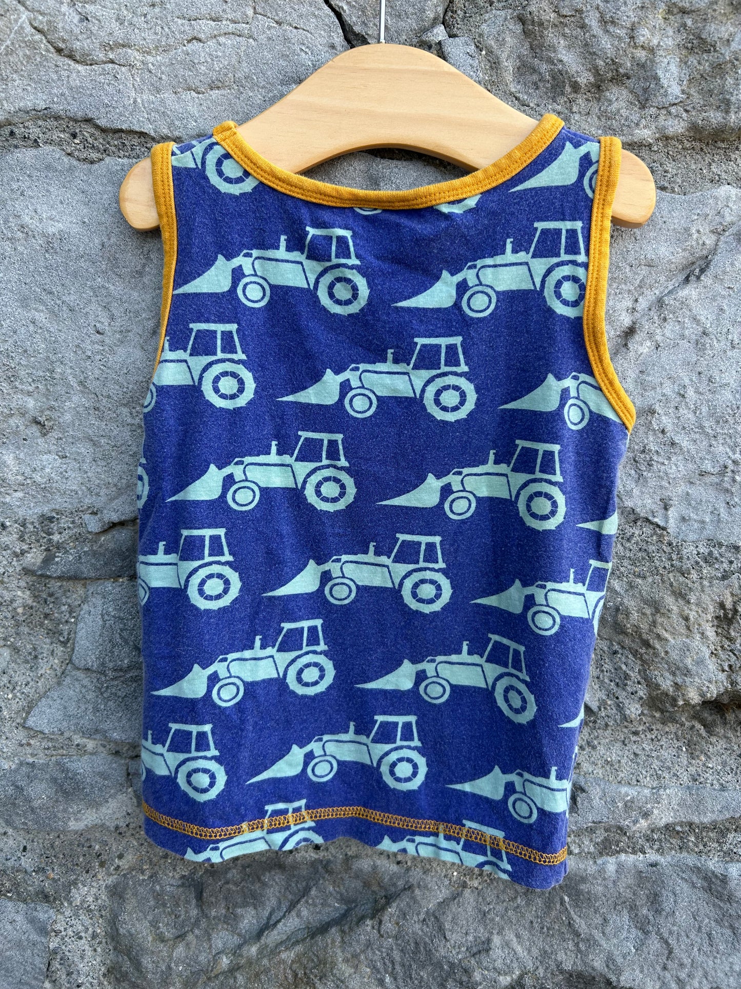 Tractors blue tank top  18-24m (86-92cm)