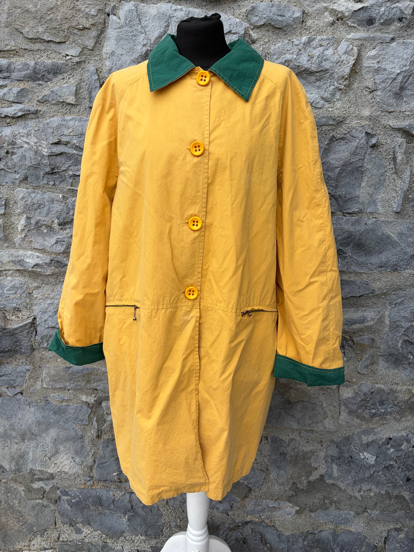 80s yellow coat uk 10-12
