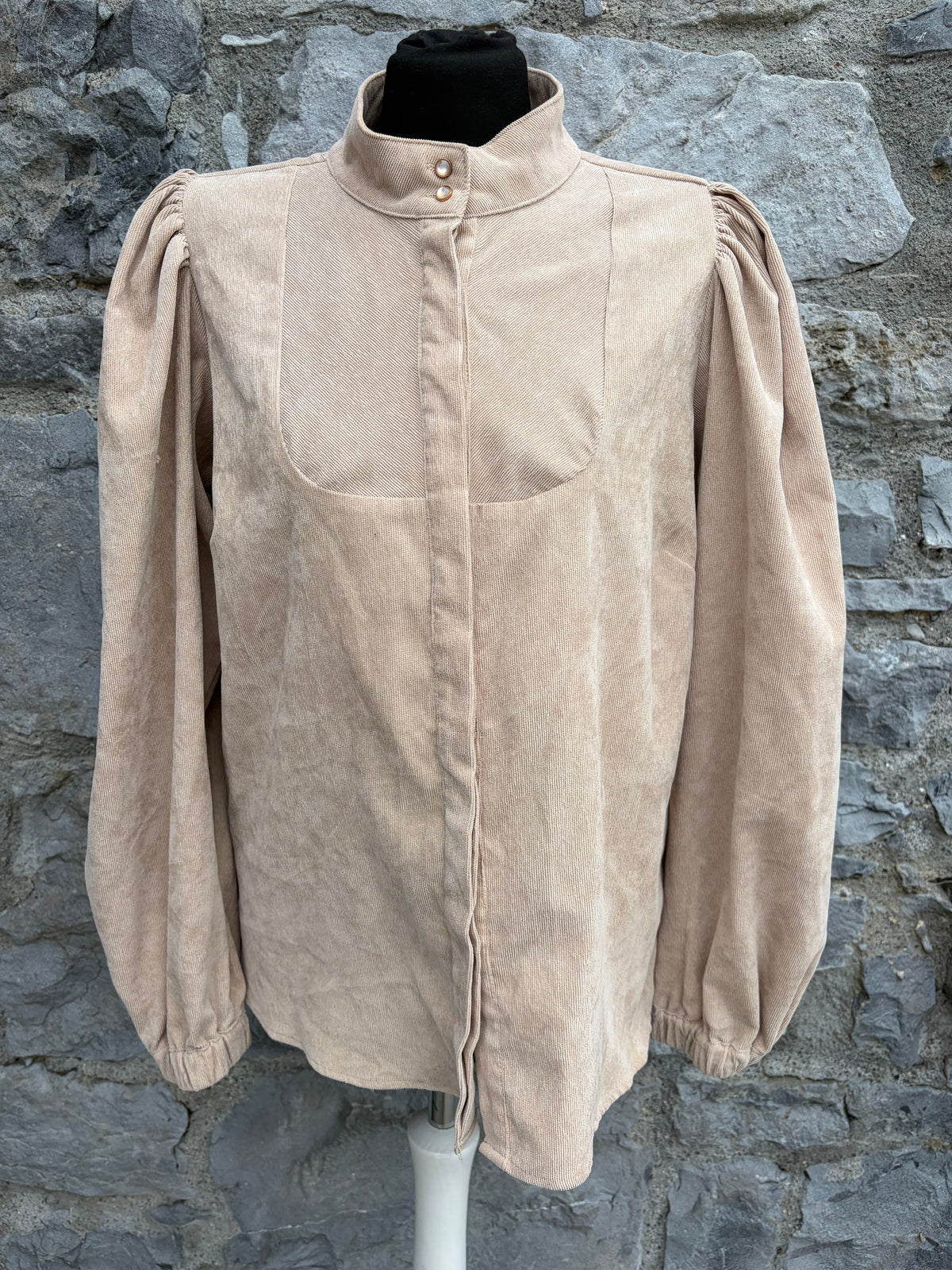 Beige Shirt in baby corduroy uk 10-12