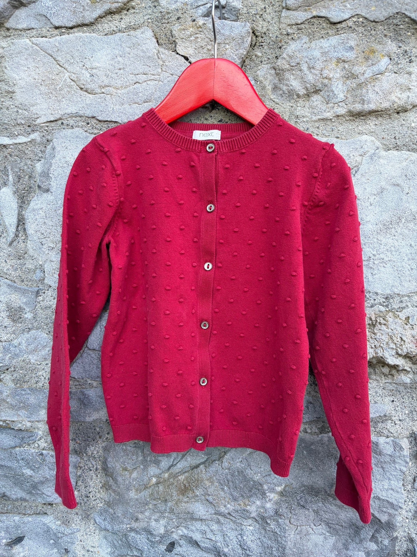 Red spotty cardigan 6-7y (116-122cm)