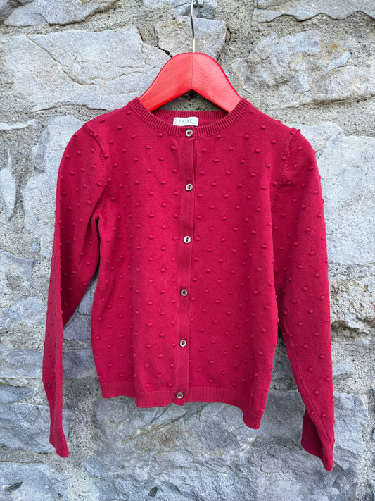 Red spotty cardigan 6-7y (116-122cm)