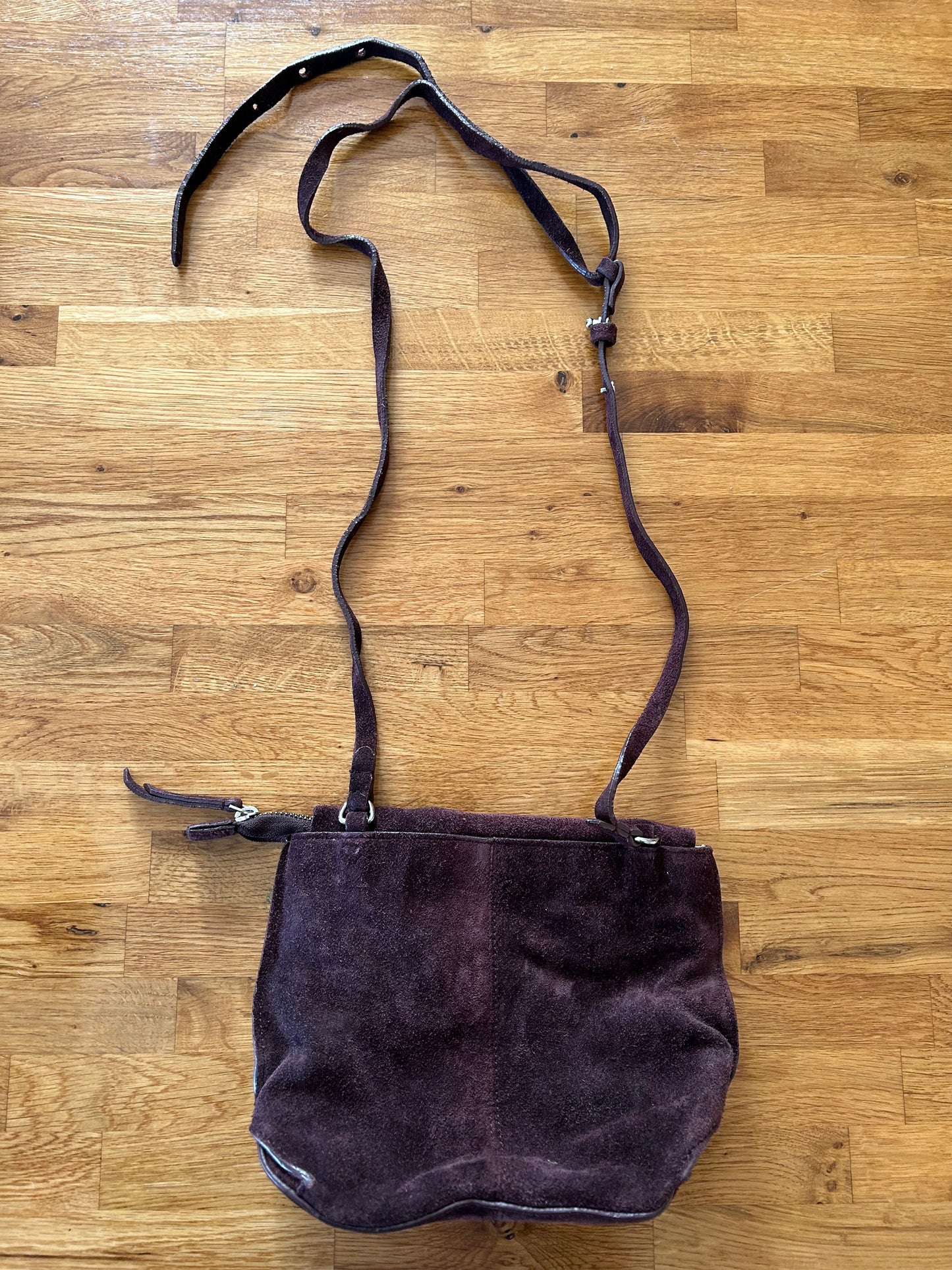 Suede crossbody bag