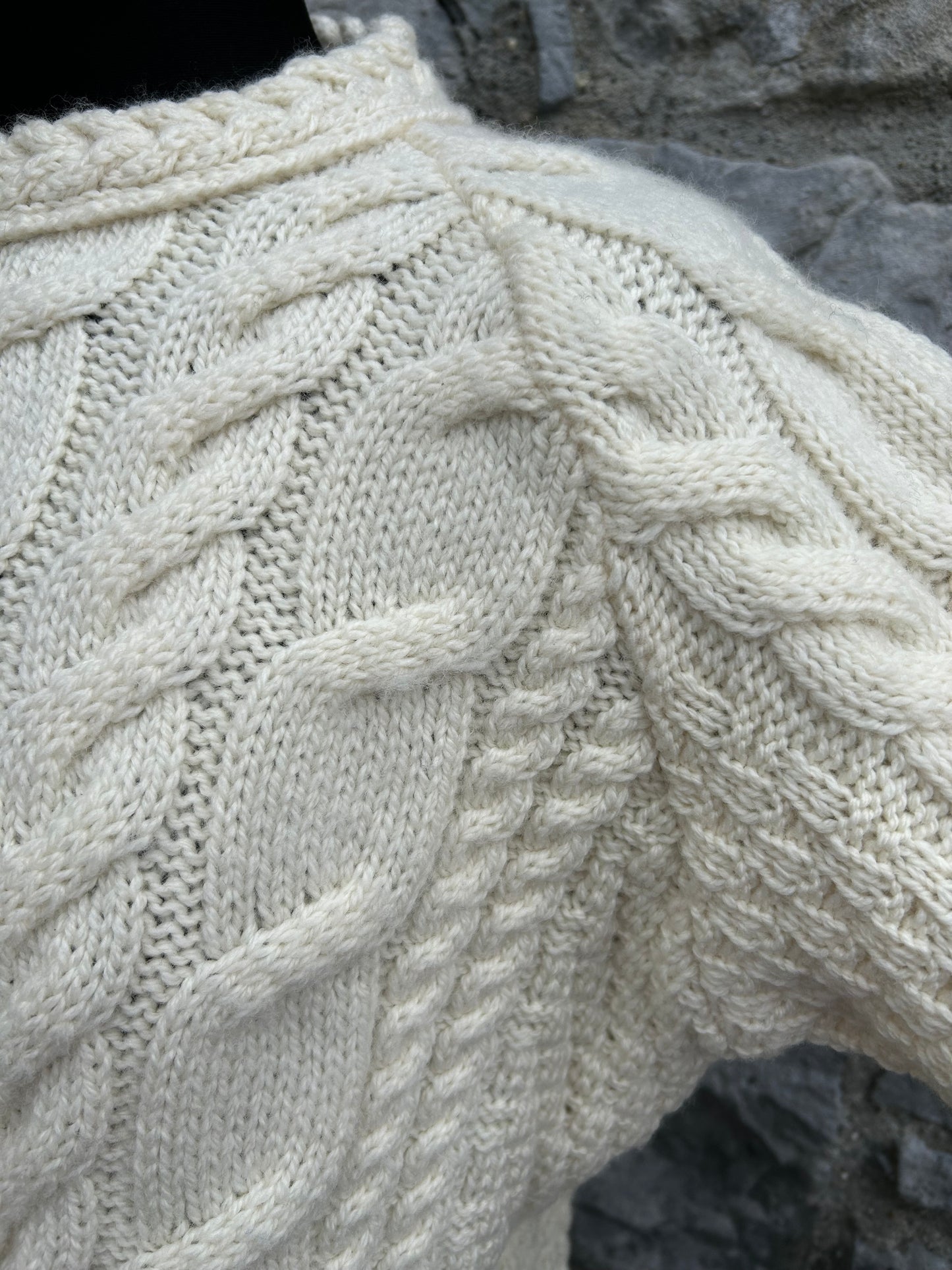 Aran style cream jumper uk 18-20