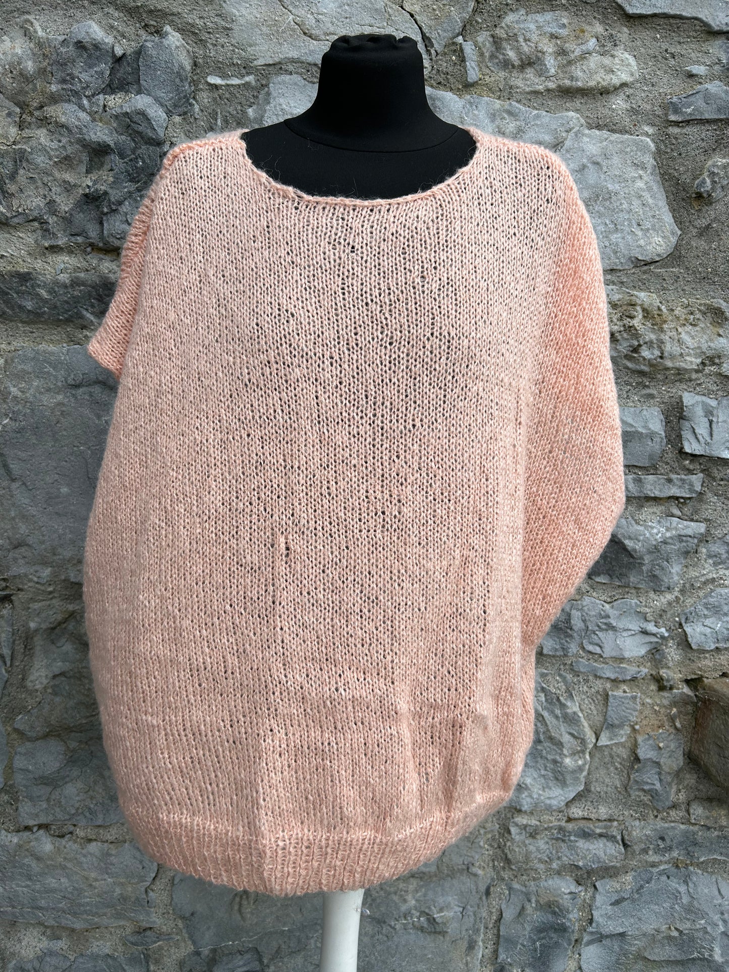 Peach oversized knitted top uk 16-22