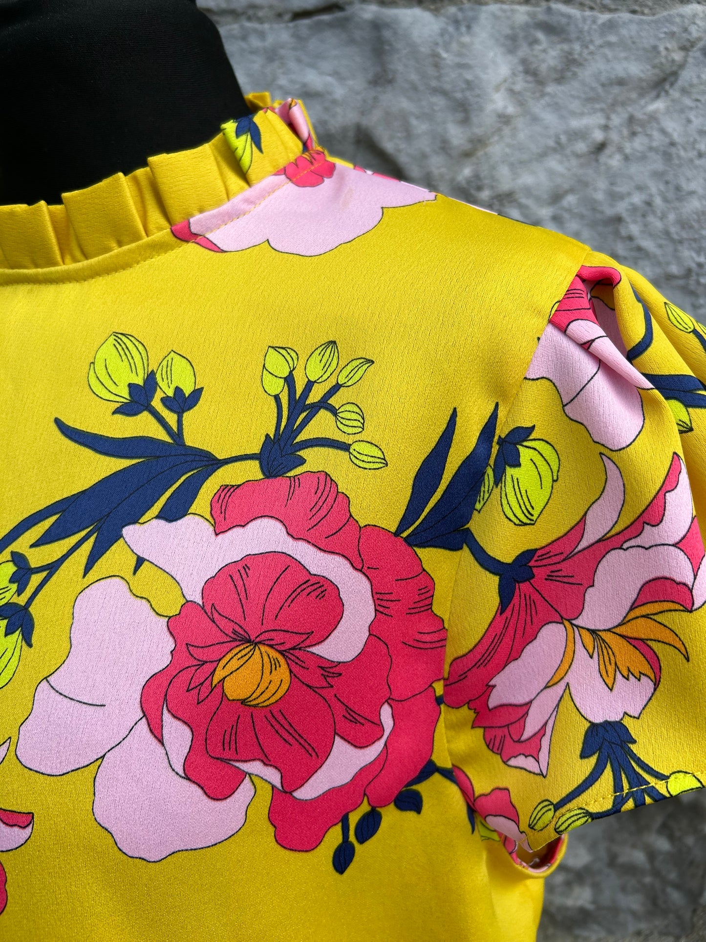 Yellow floral blouse  uk 14