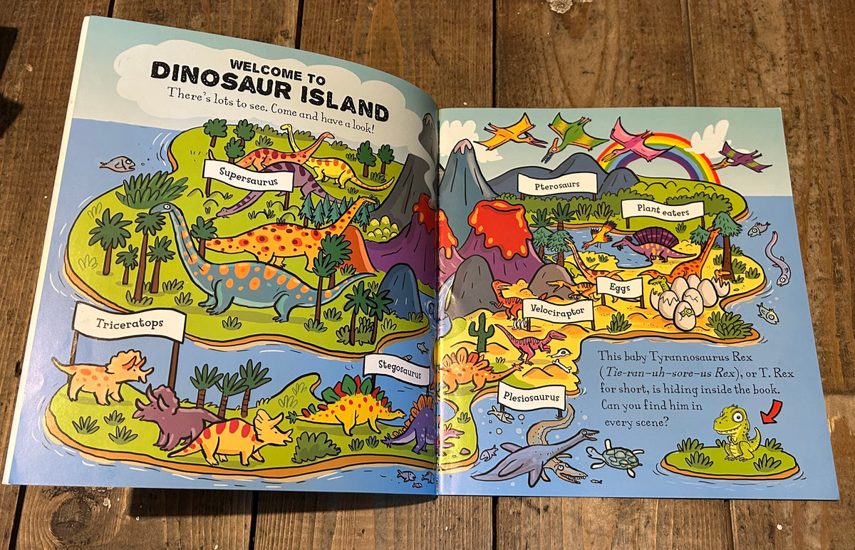 Spot the dinosaur on the island