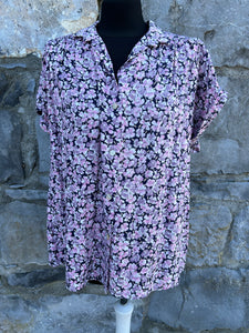 90s pink flowers shirt uk 12-14