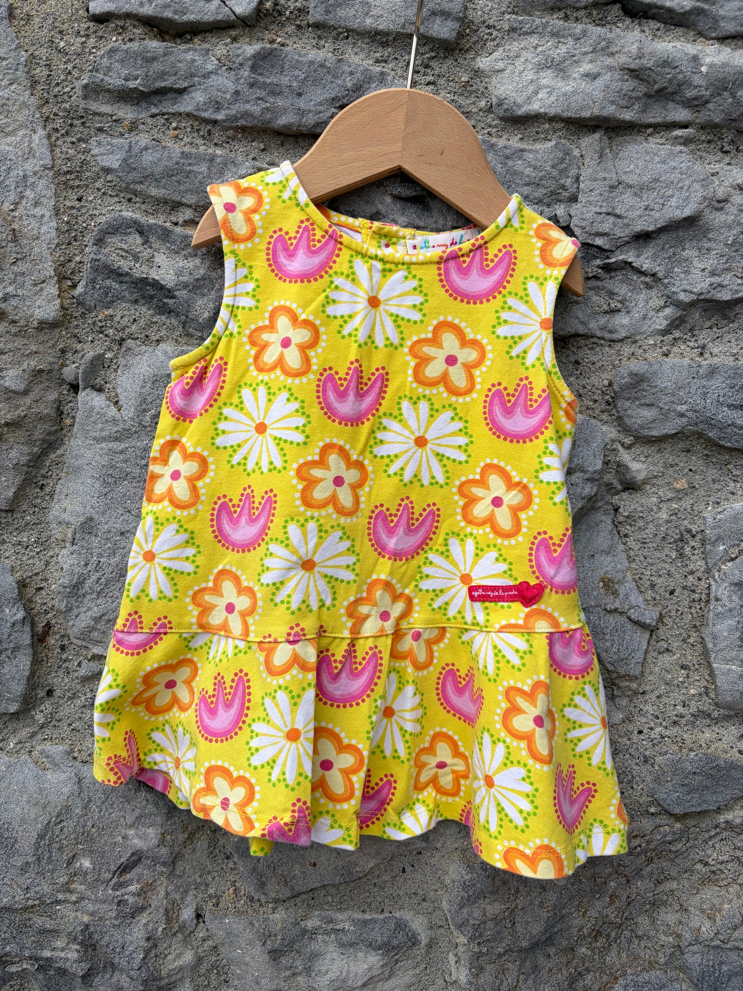 Floral dress&pink cardigan  18m (86cm)