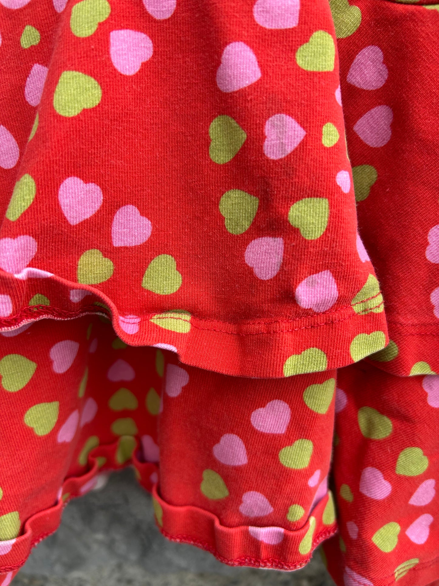 Hearts mandala red dress   4-5y (104-110cm)