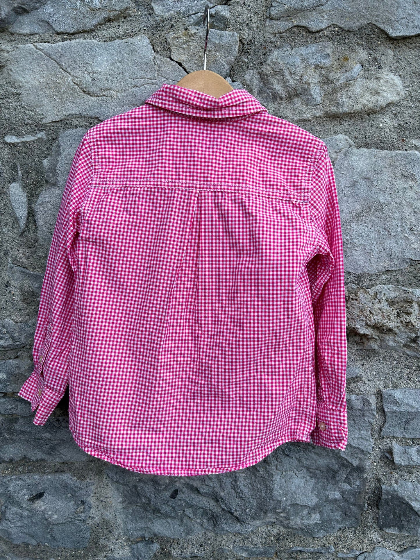 Pink check shirt  4y (104cm)