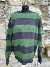 Load image into Gallery viewer, 90s green&amp;navy jumper Large
