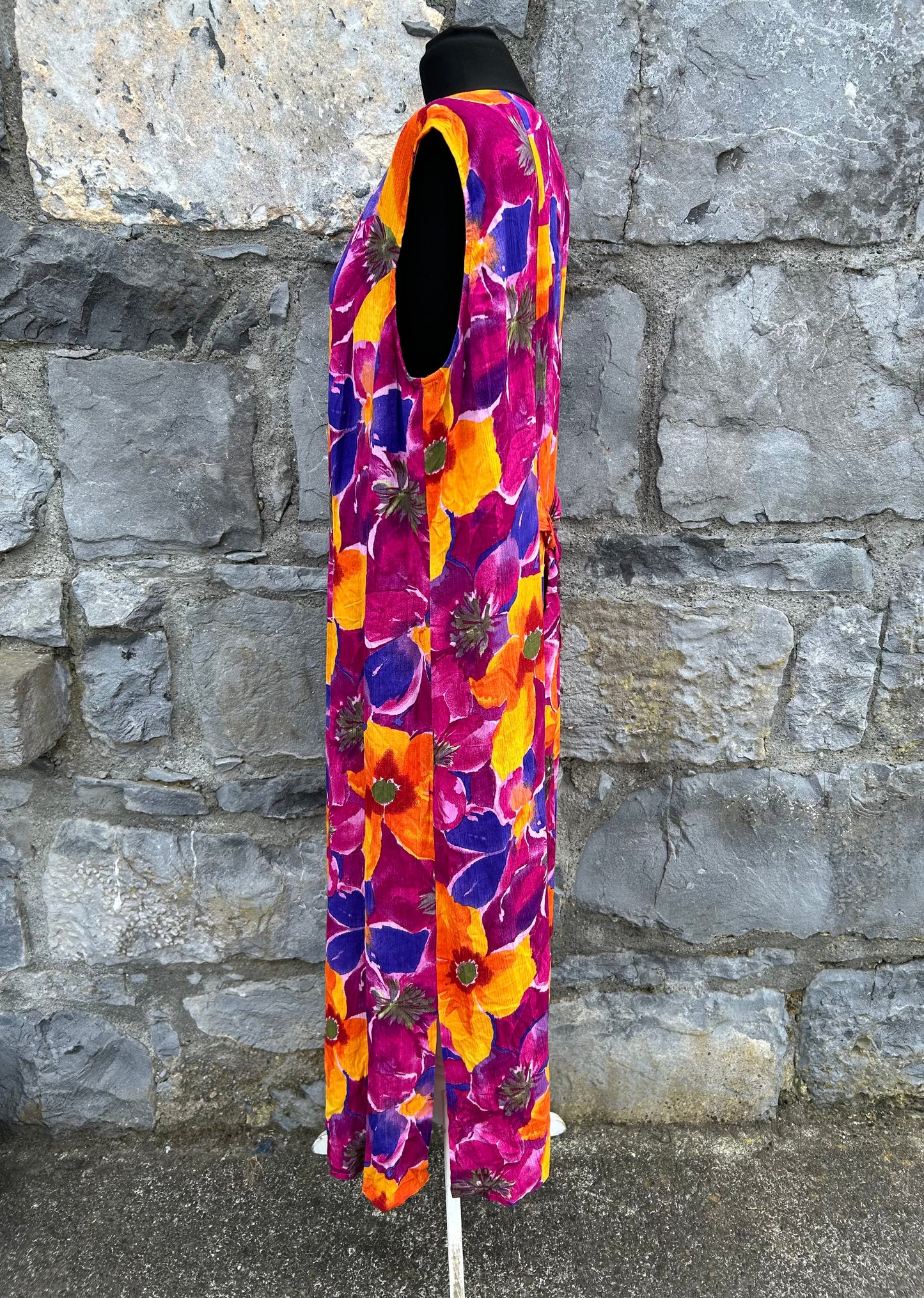 90s purple&orange dress uk 18-20