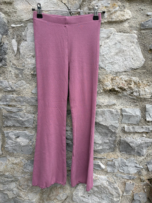 Plum ribbed flares  9-10y (134-140cm)