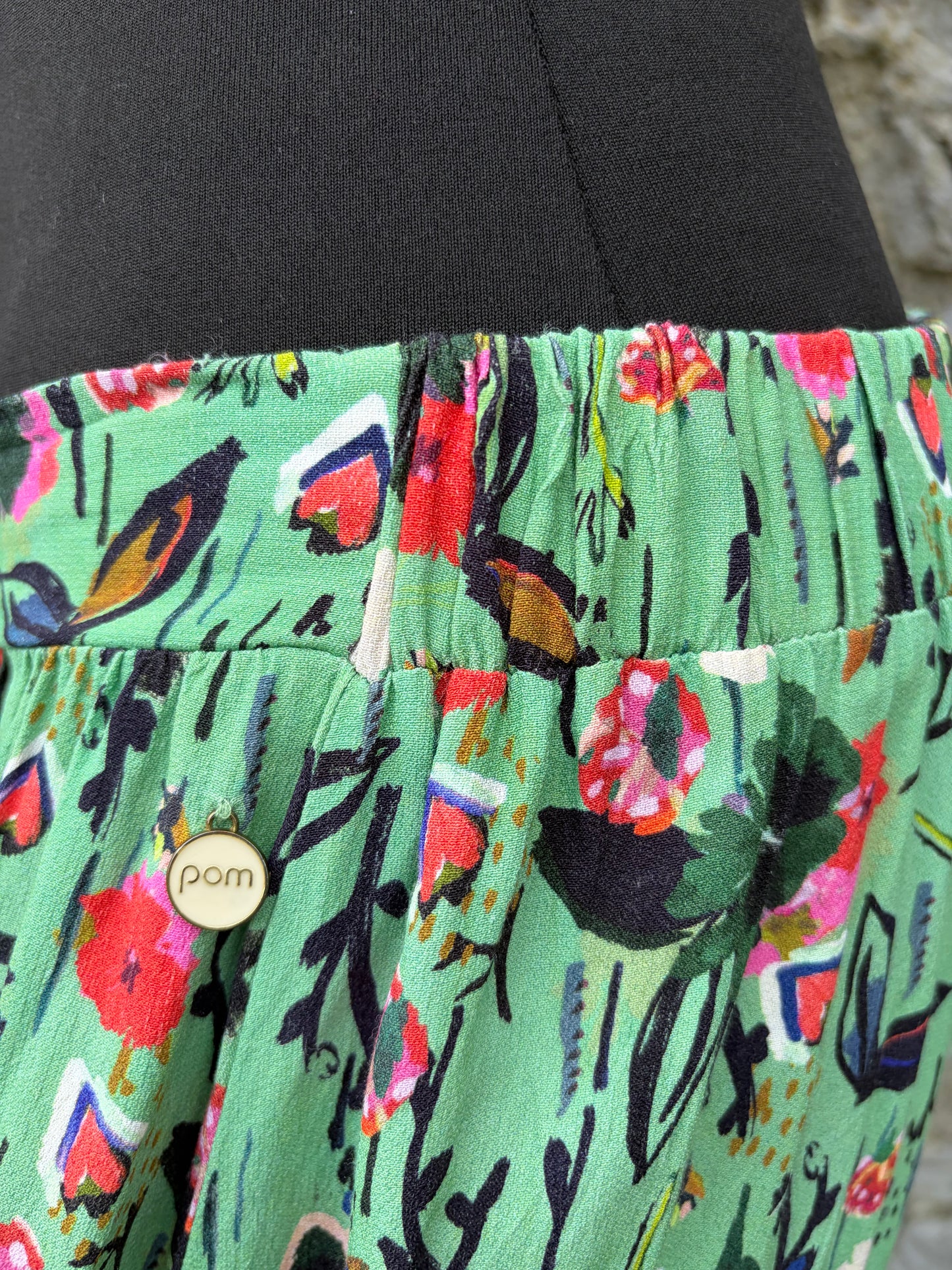 Green floral skirt uk 10-12
