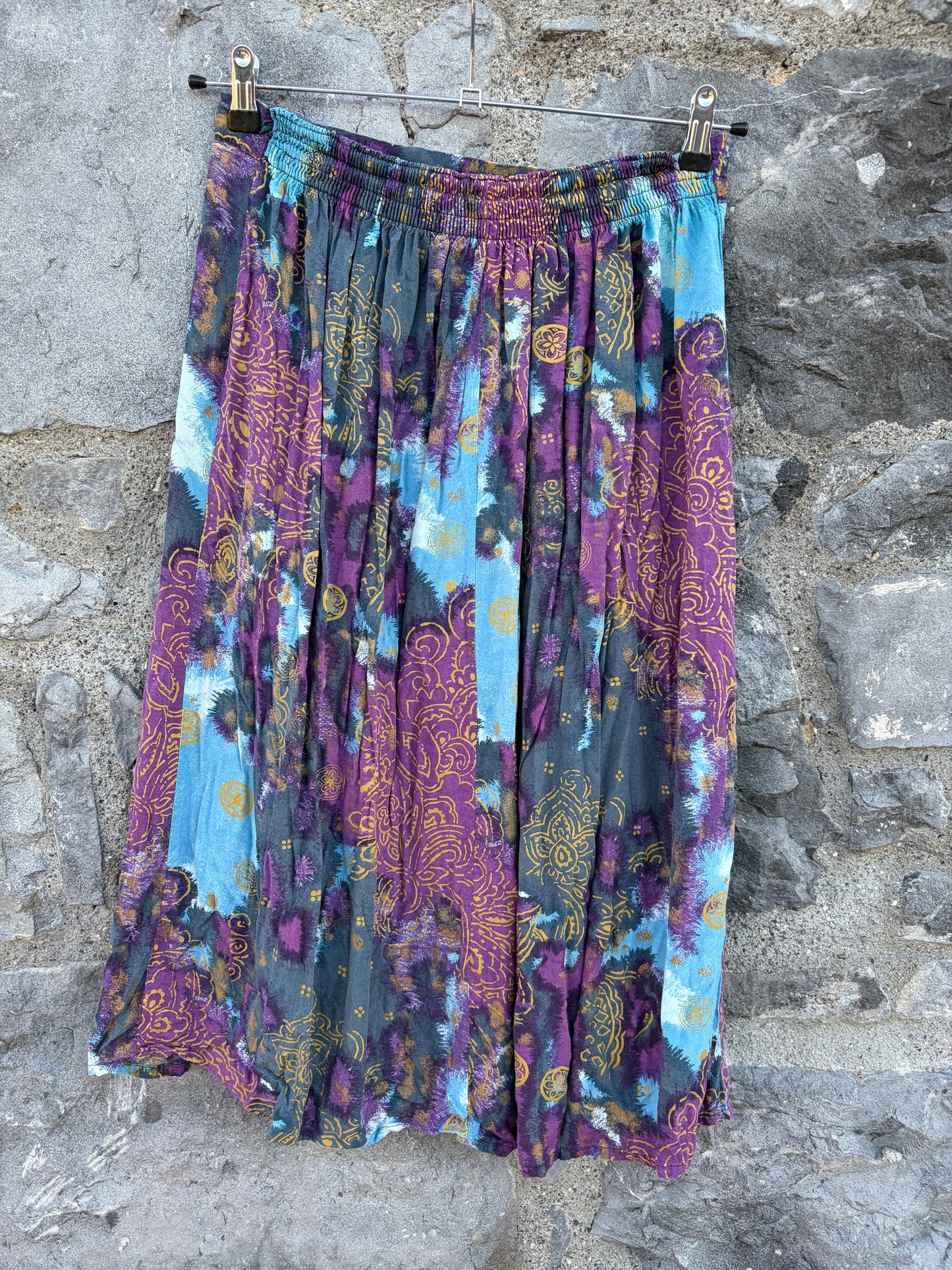 80s abstract purple skirt uk 12-14