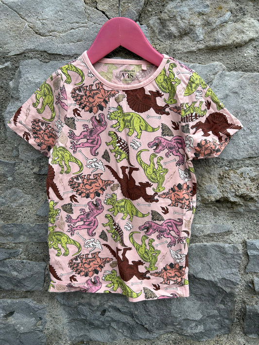 Dinosaurs pink T-shirt   7-8y (122-128cm)